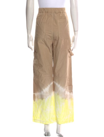 MSGM Colorblock Pattern Wide Leg Pants