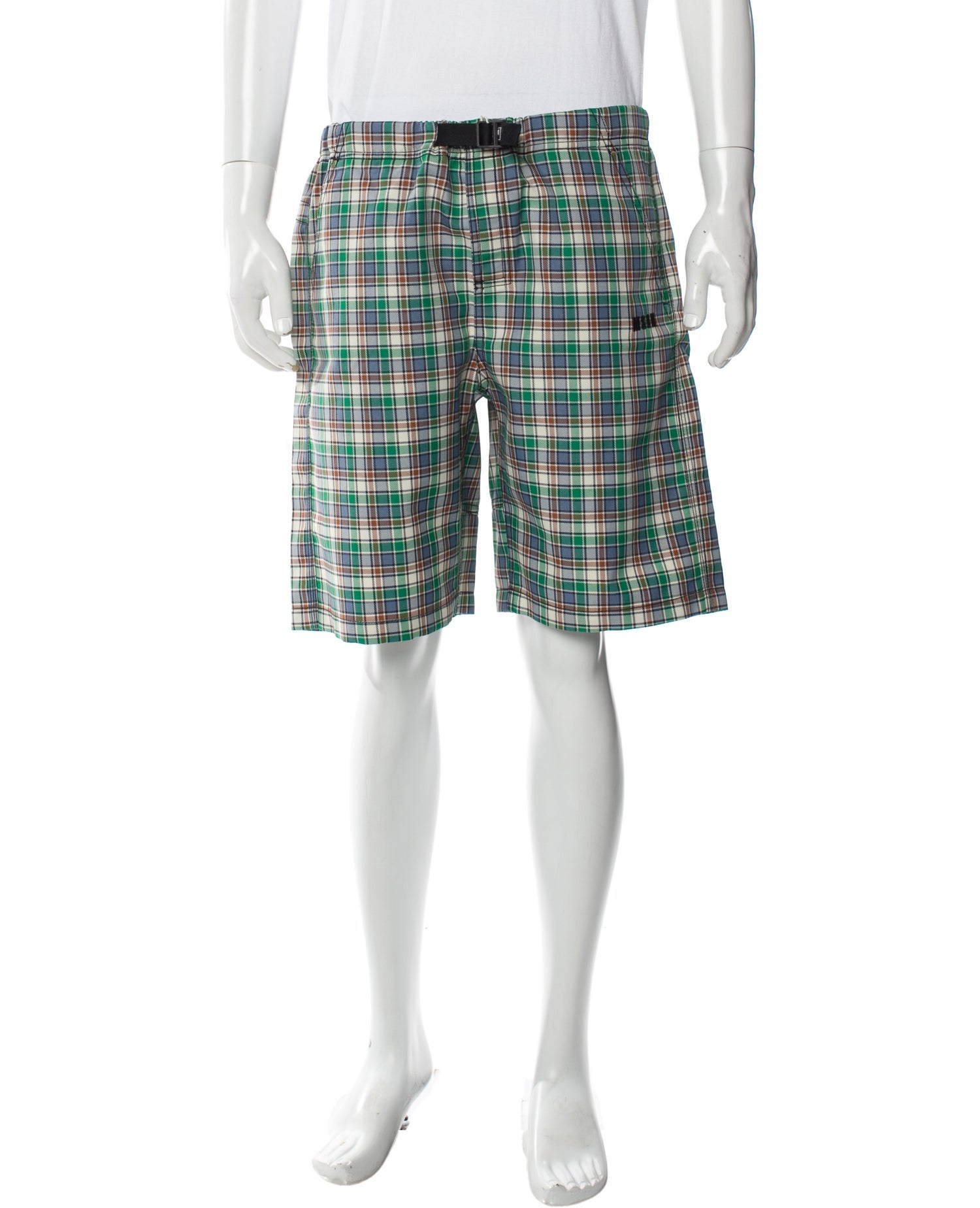 MSGM Plaid Print Jogger Shorts w/ Tags