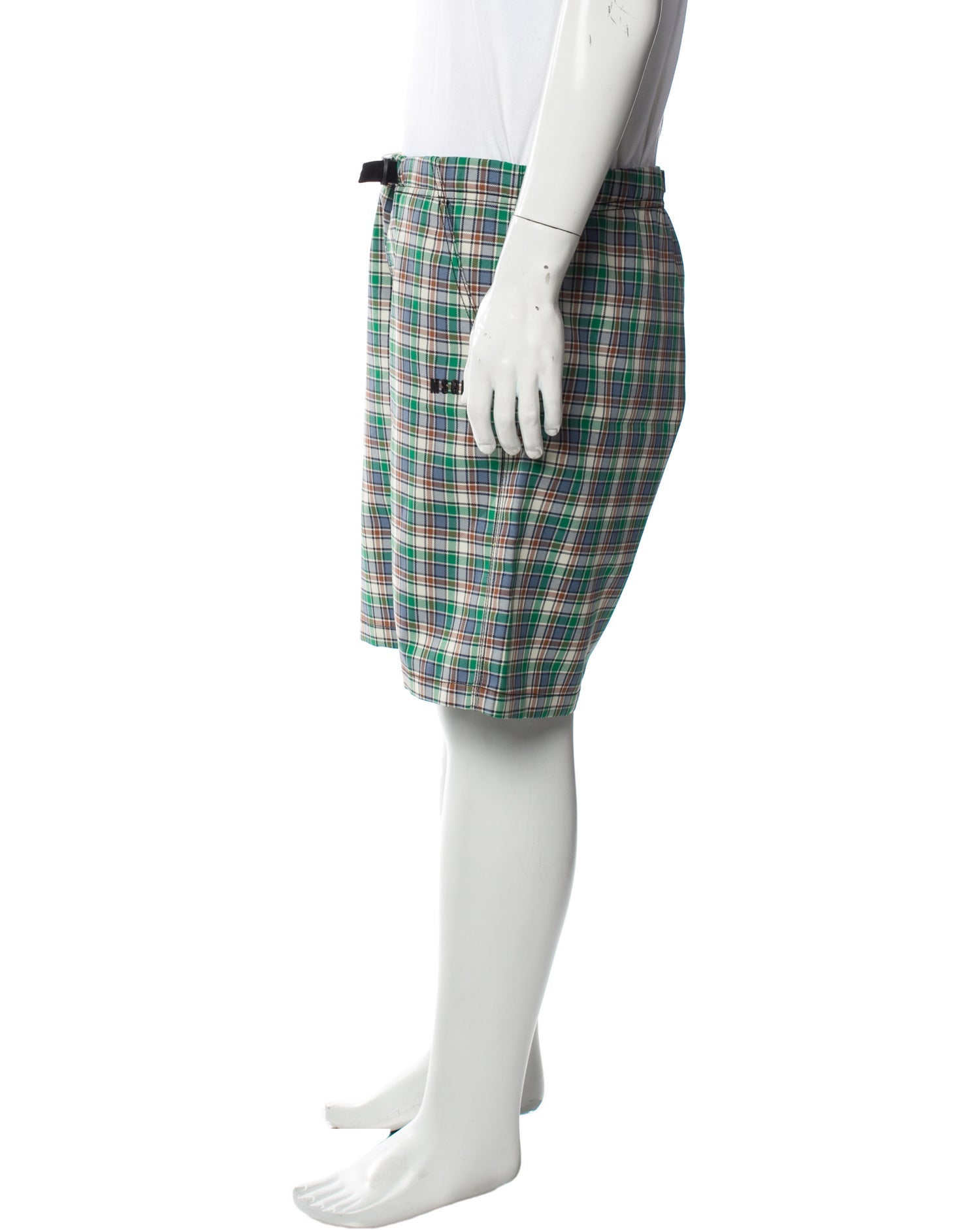 MSGM Plaid Print Jogger Shorts w/ Tags