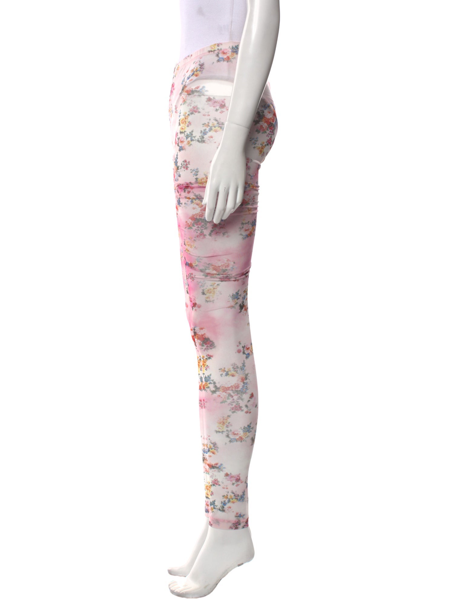 MSGM Floral Print Skinny Leg Pants