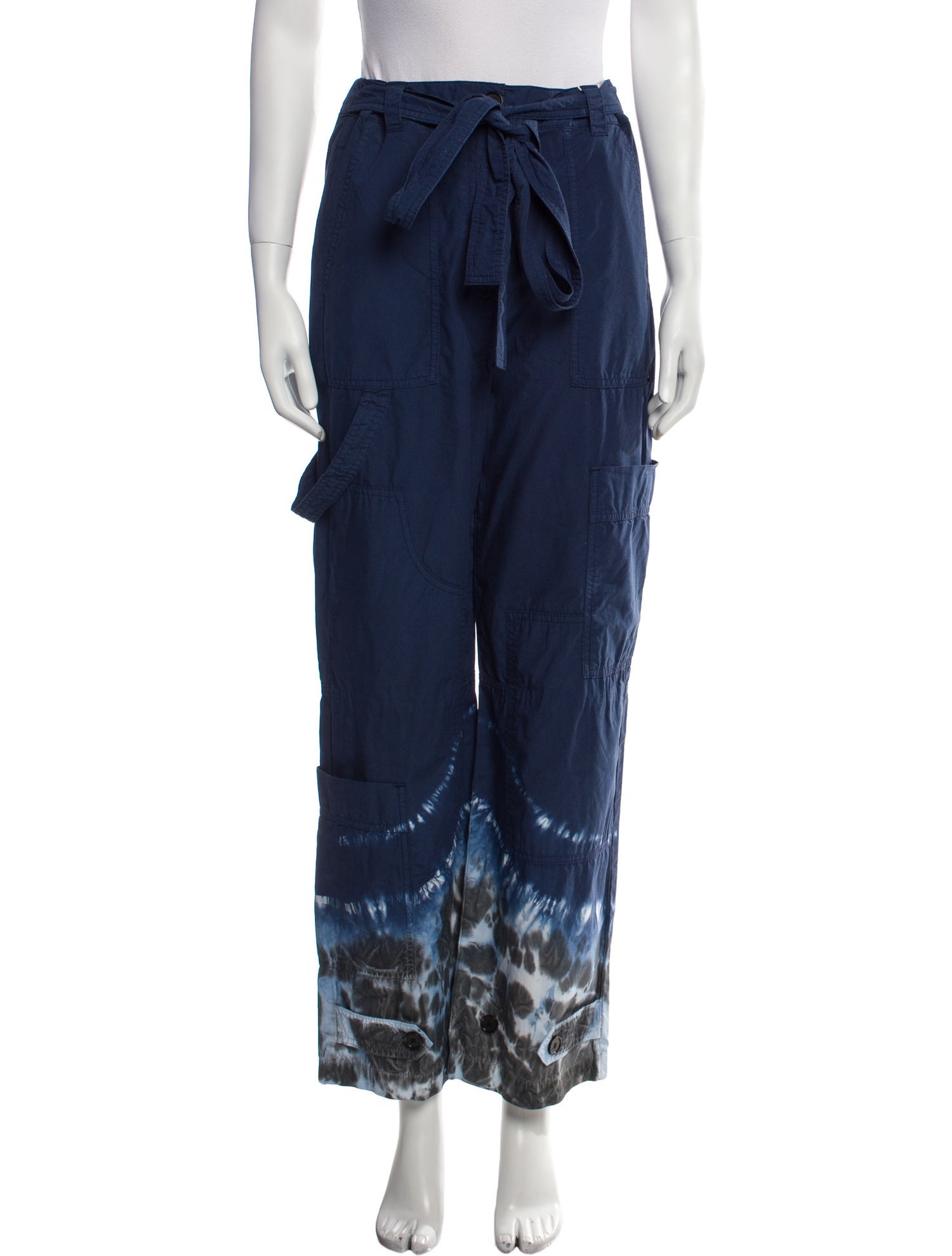 MSGM Tie-Dye Print Wide Leg Pants