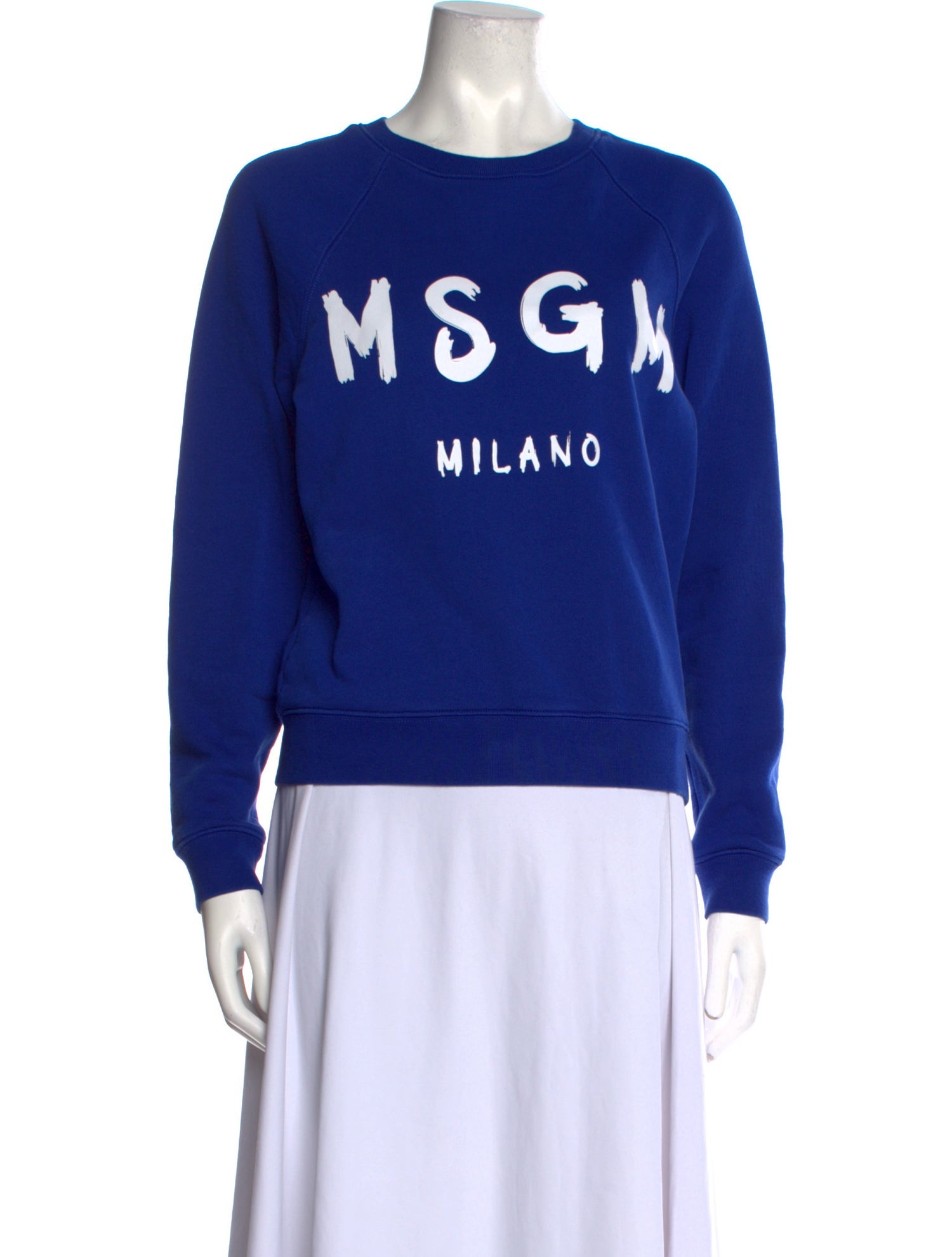 MSGM Graphic Print Crew Neck Sweatshirt