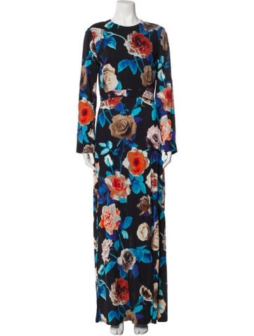 Msgm Dresses Floral Print Long Dress Us6, It42 | M