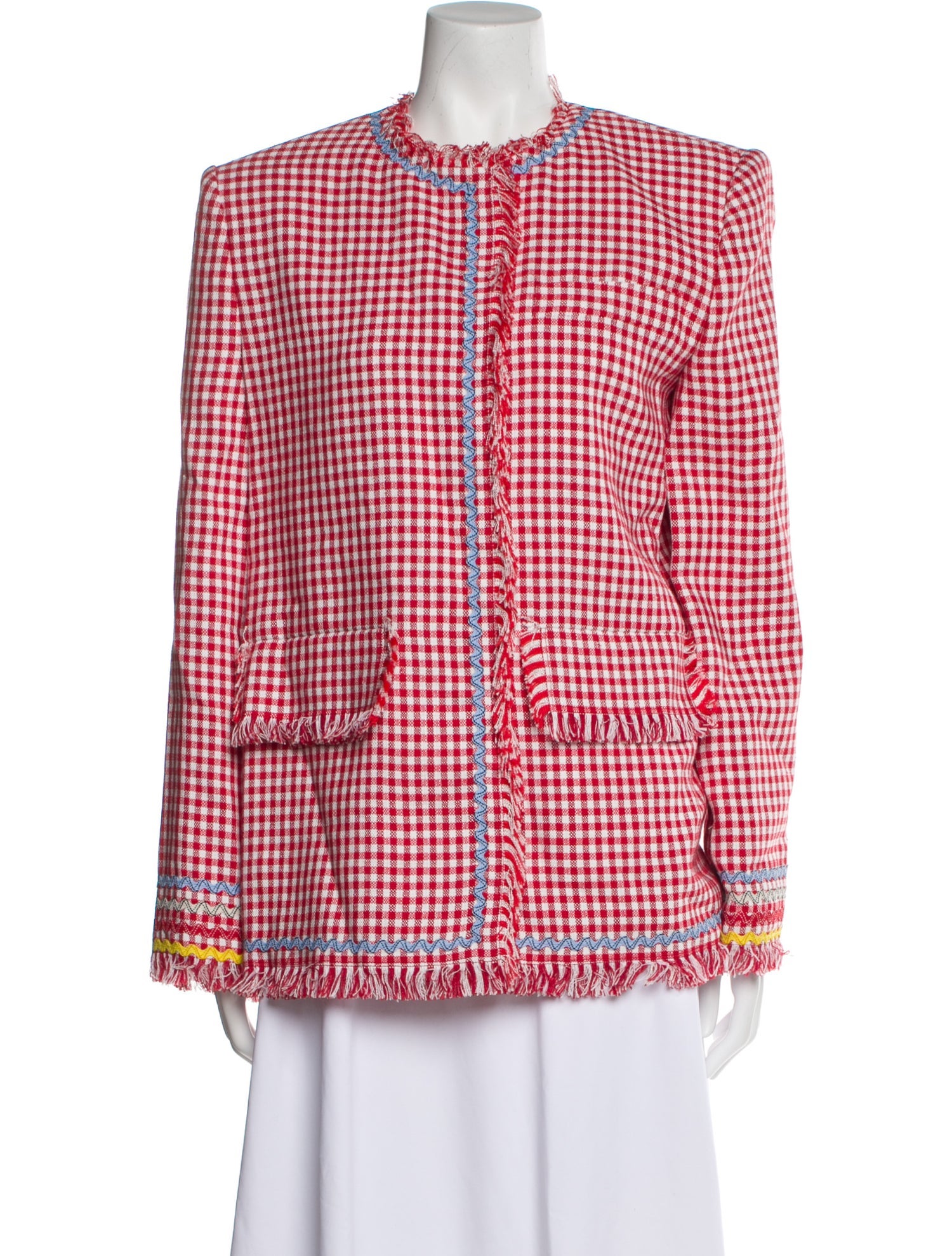 MSGM Plaid Print Evening Jacket