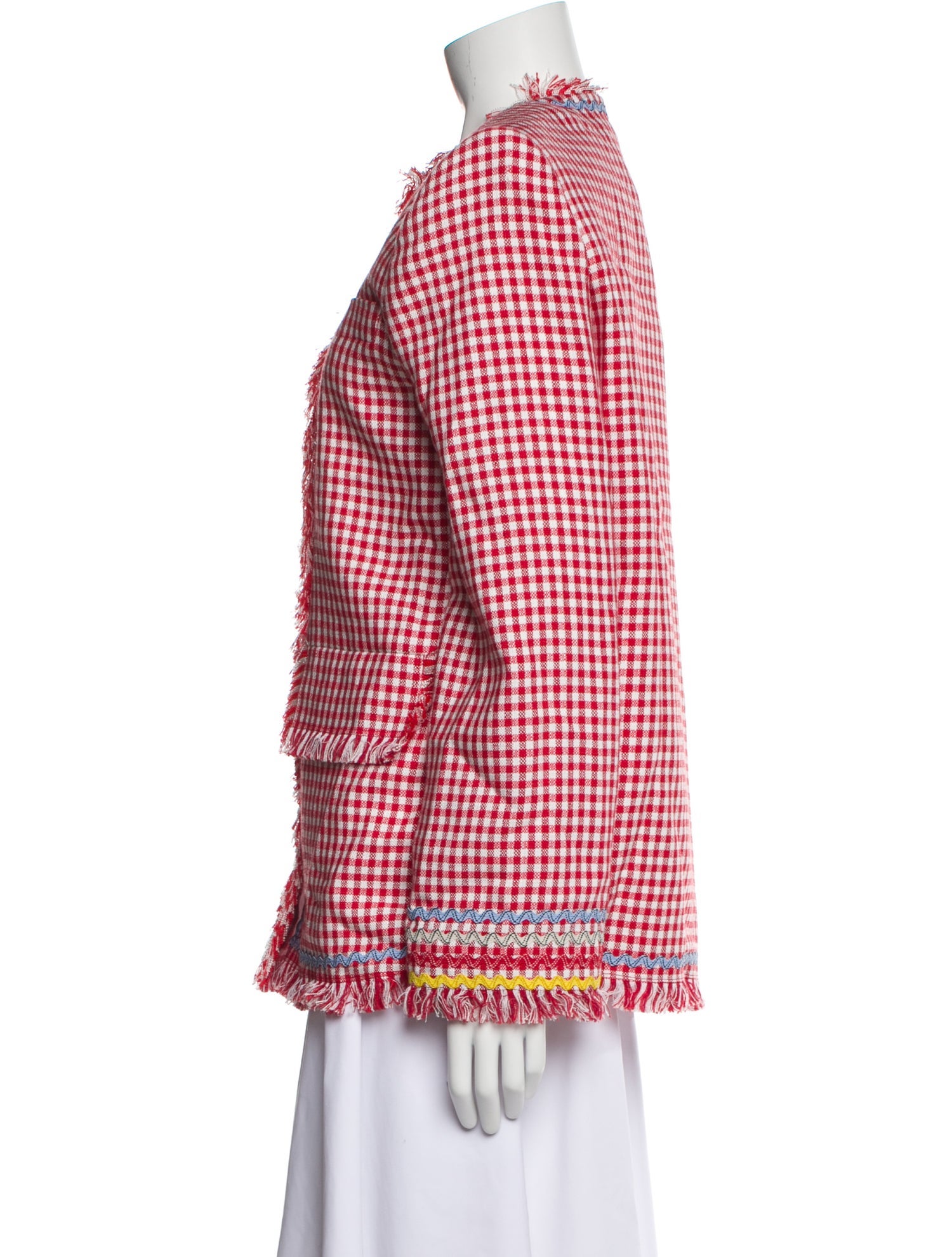 MSGM Plaid Print Evening Jacket