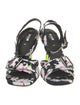 MSGM Canvas Floral Print Sandals