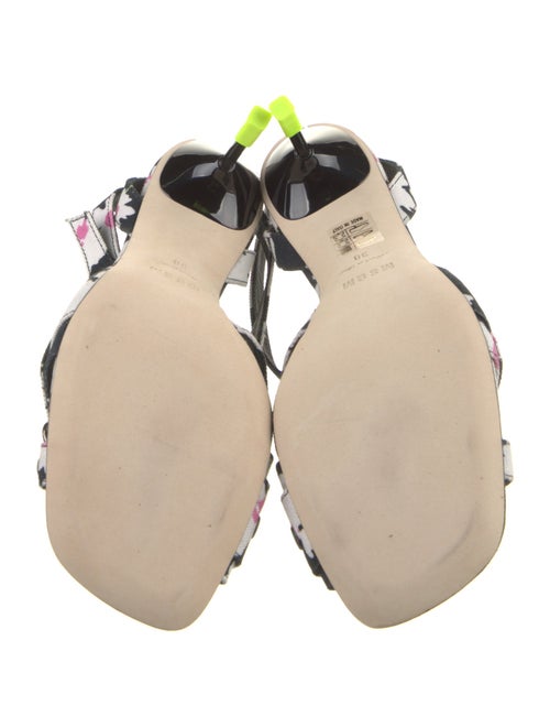 MSGM Canvas Floral Print Sandals