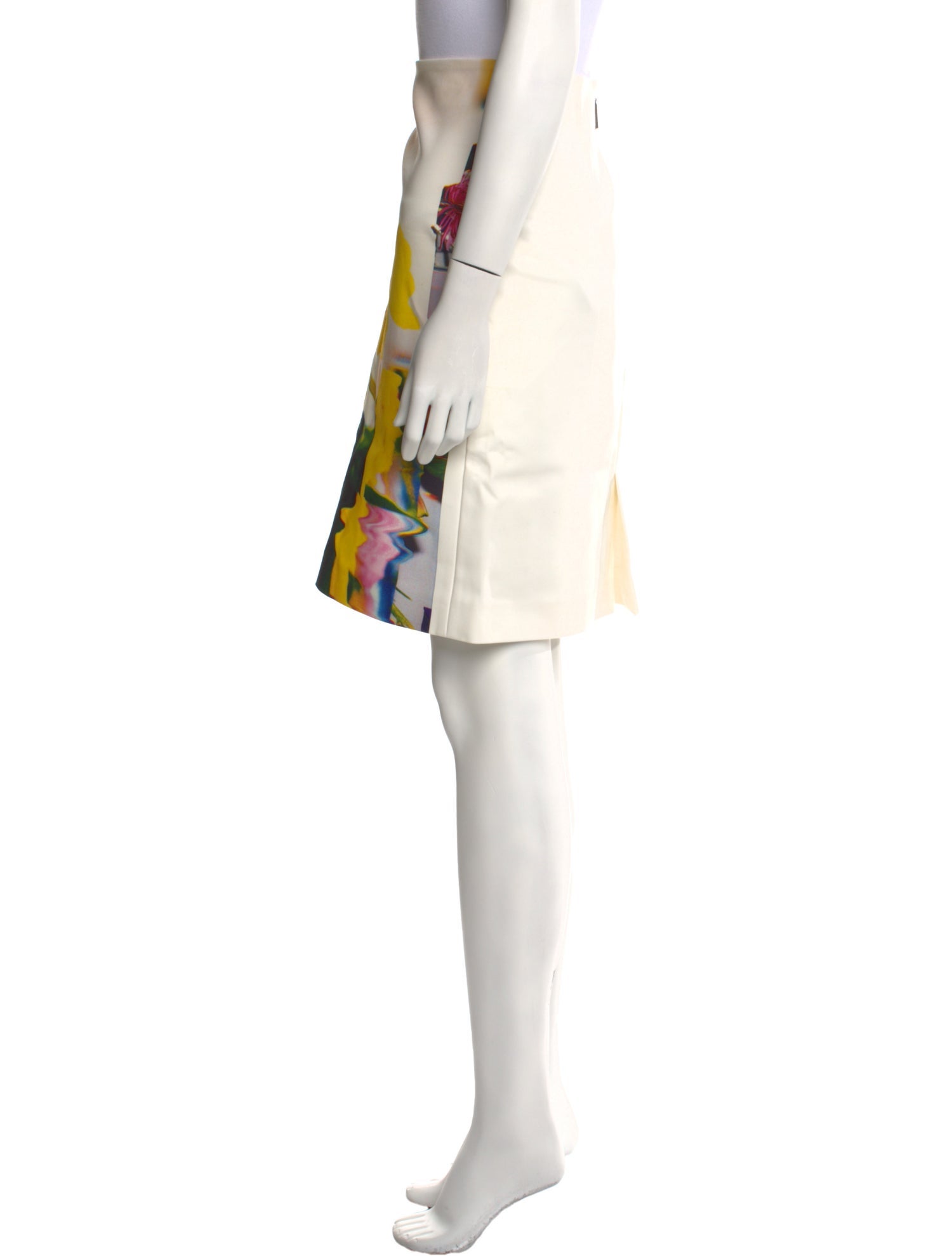 MSGM Floral Print Knee-Length Skirt