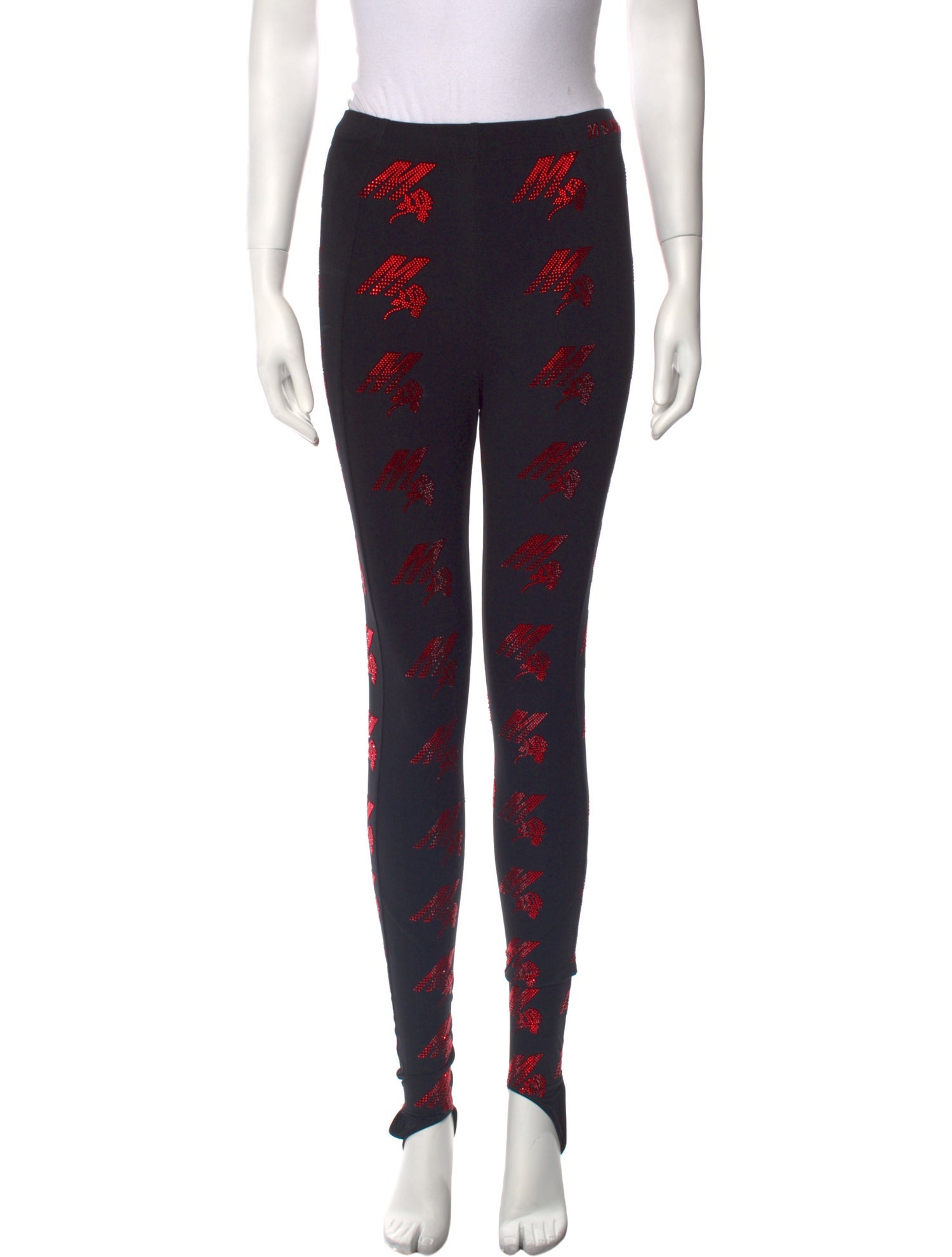 MSGM Printed Skinny Leg Pants