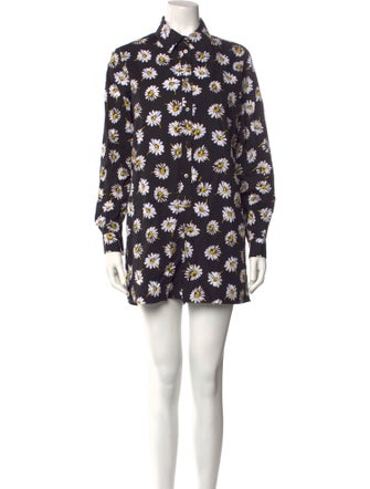 MSGM Floral Print Romper