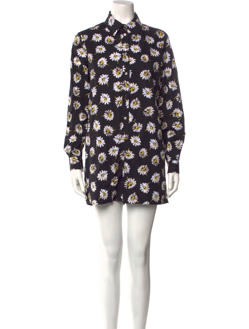 MSGM Floral Print Romper