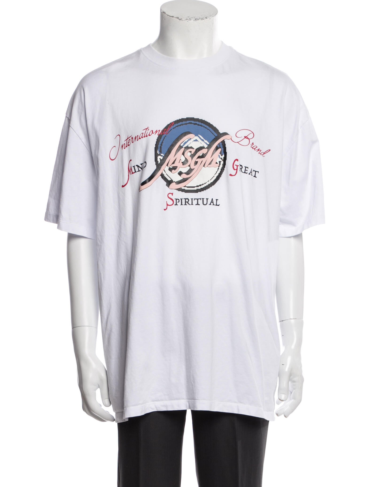 MSGM Graphic Print Crew Neck T-Shirt