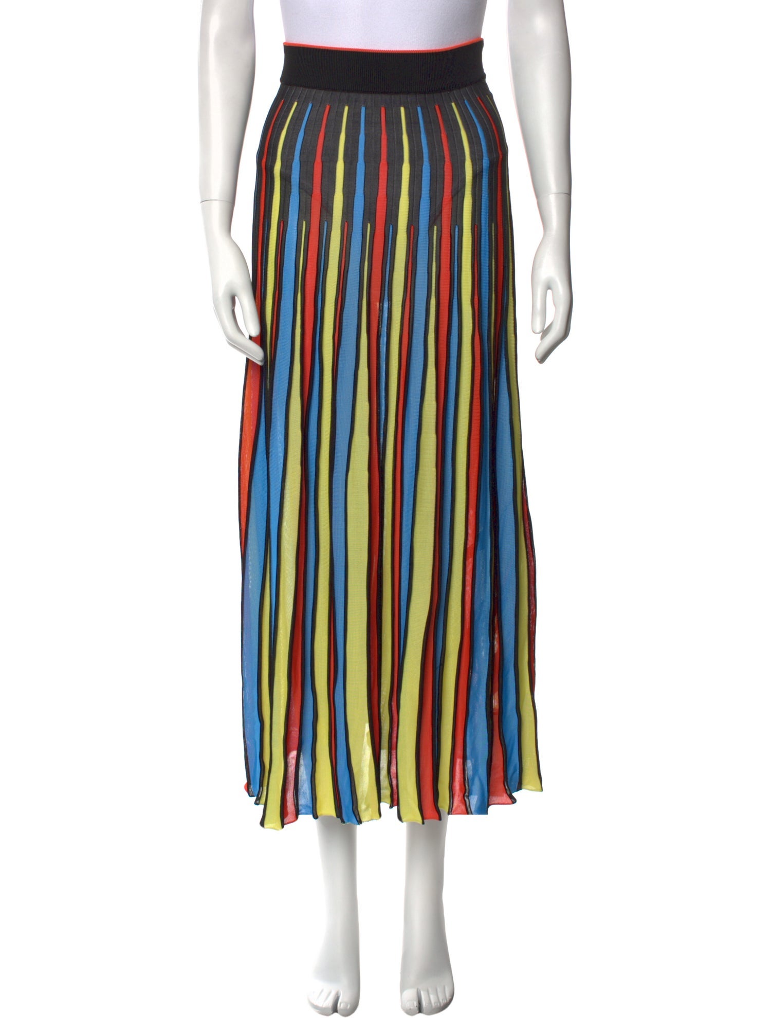 MSGM Striped Midi Length Skirt