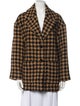 MSGM Virgin Wool Houndstooth Print Coat