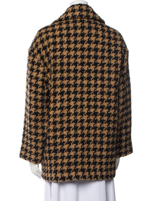 MSGM Virgin Wool Houndstooth Print Coat