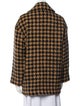 MSGM Virgin Wool Houndstooth Print Coat