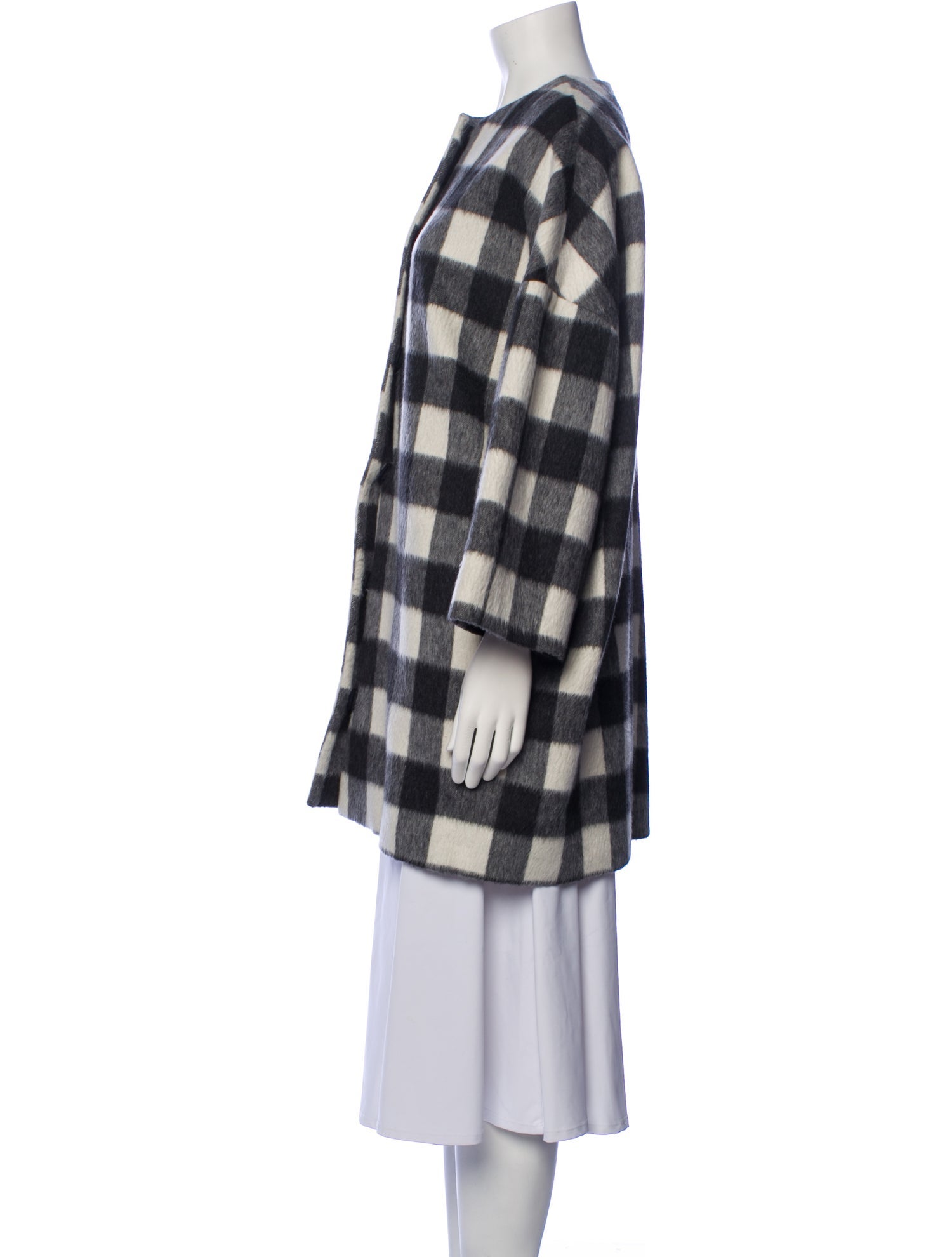 MSGM Plaid Print Coat