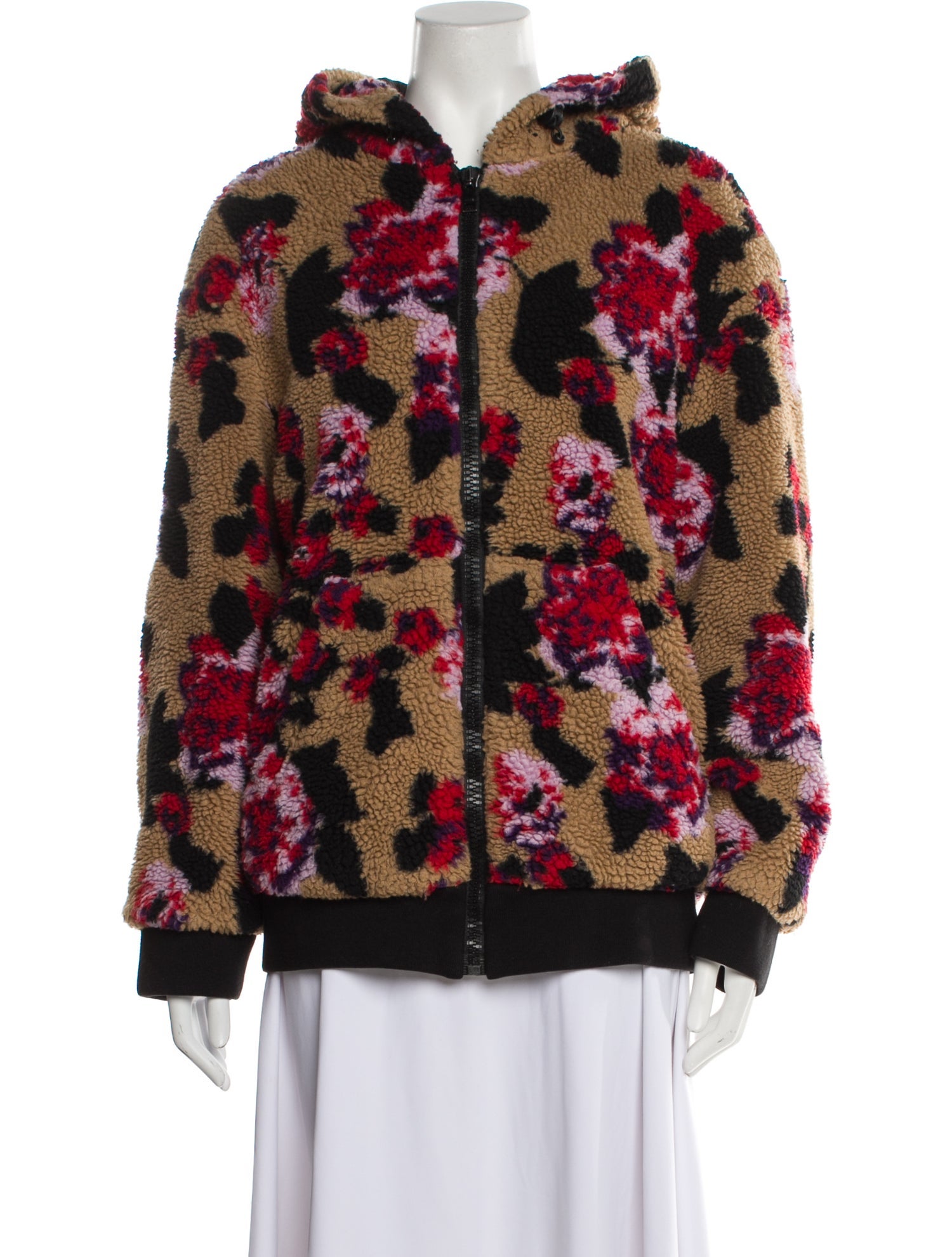 MSGM Printed Faux Fur Jacket