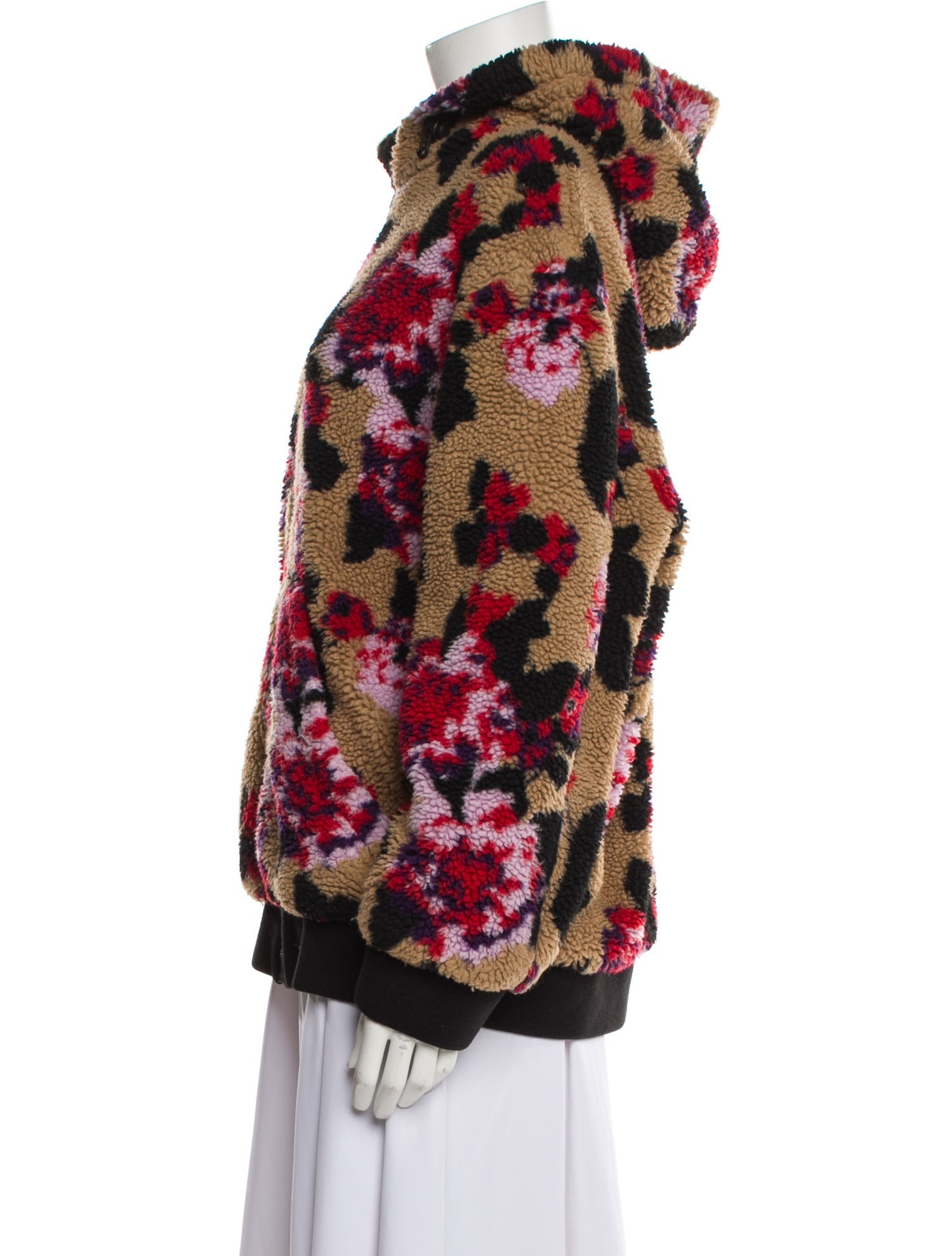 MSGM Printed Faux Fur Jacket