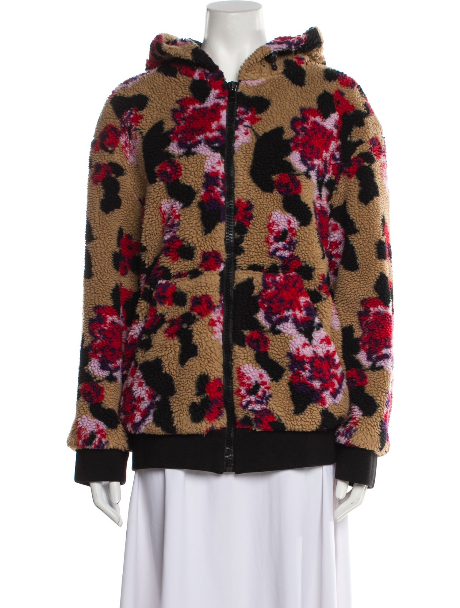 MSGM Printed Faux Fur Jacket