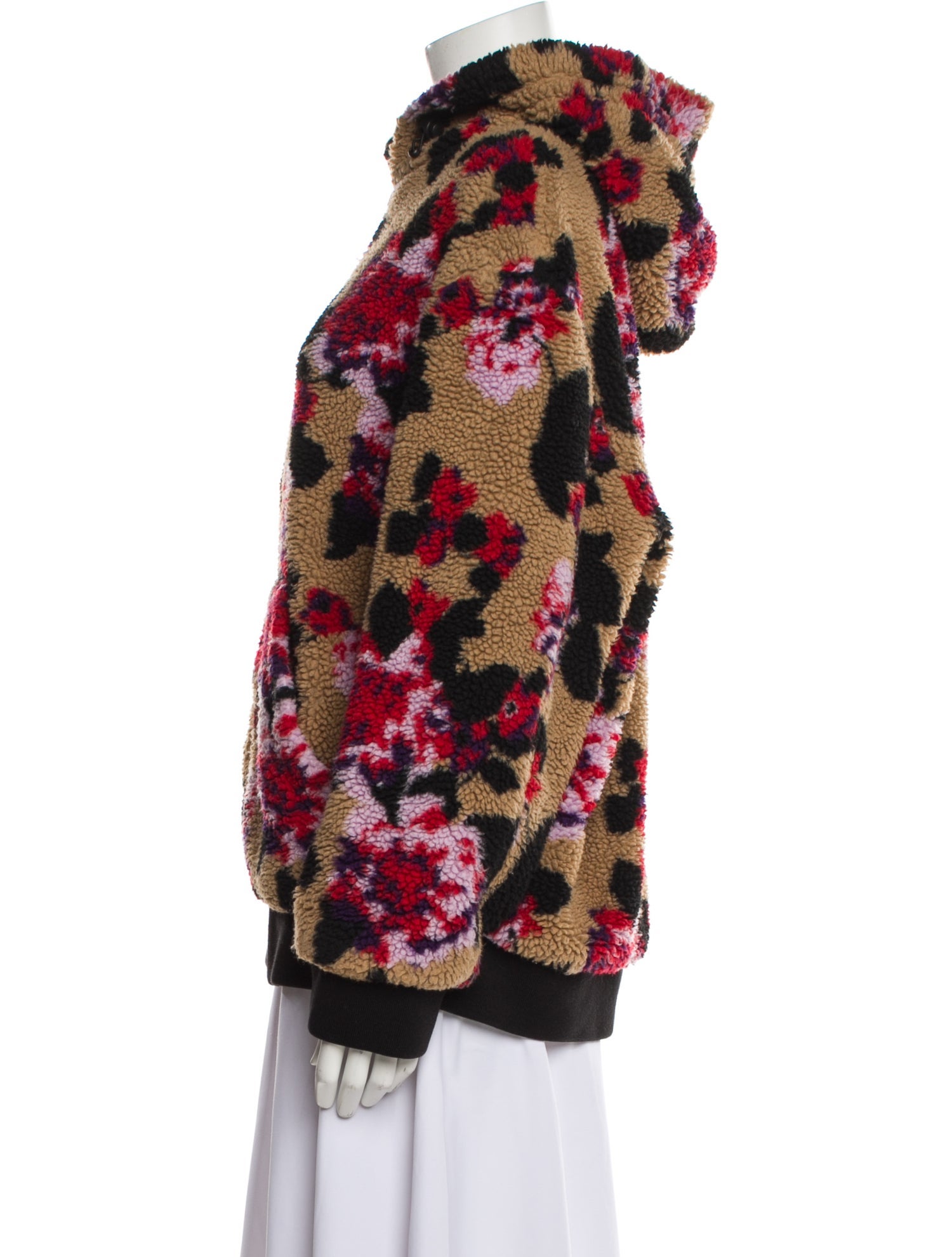 MSGM Printed Faux Fur Jacket