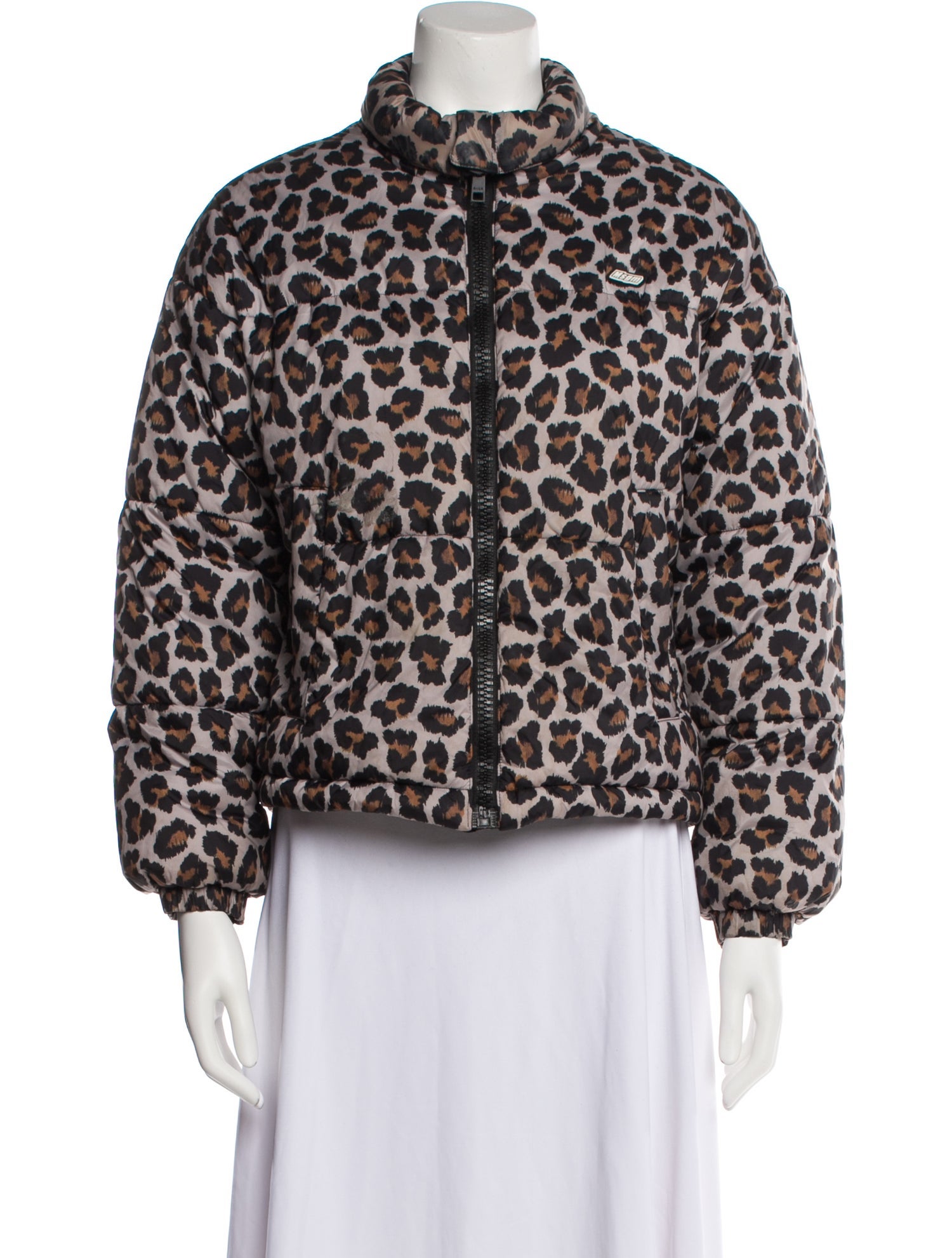 MSGM Animal Print Faux Fur Jacket