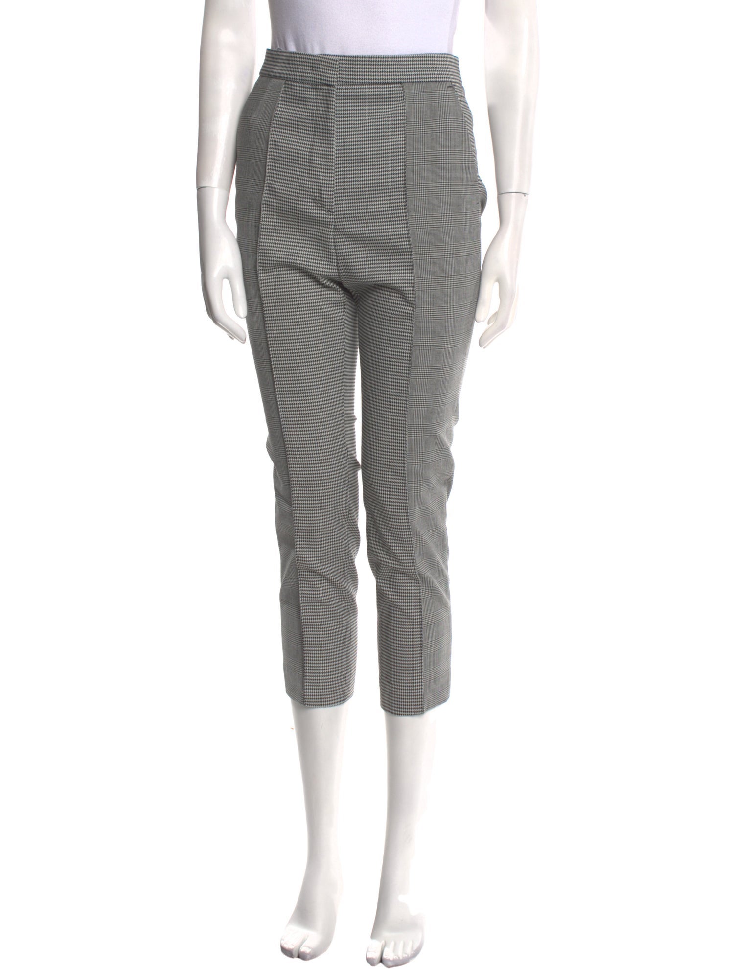 MSGM Plaid Print Straight Leg Pants