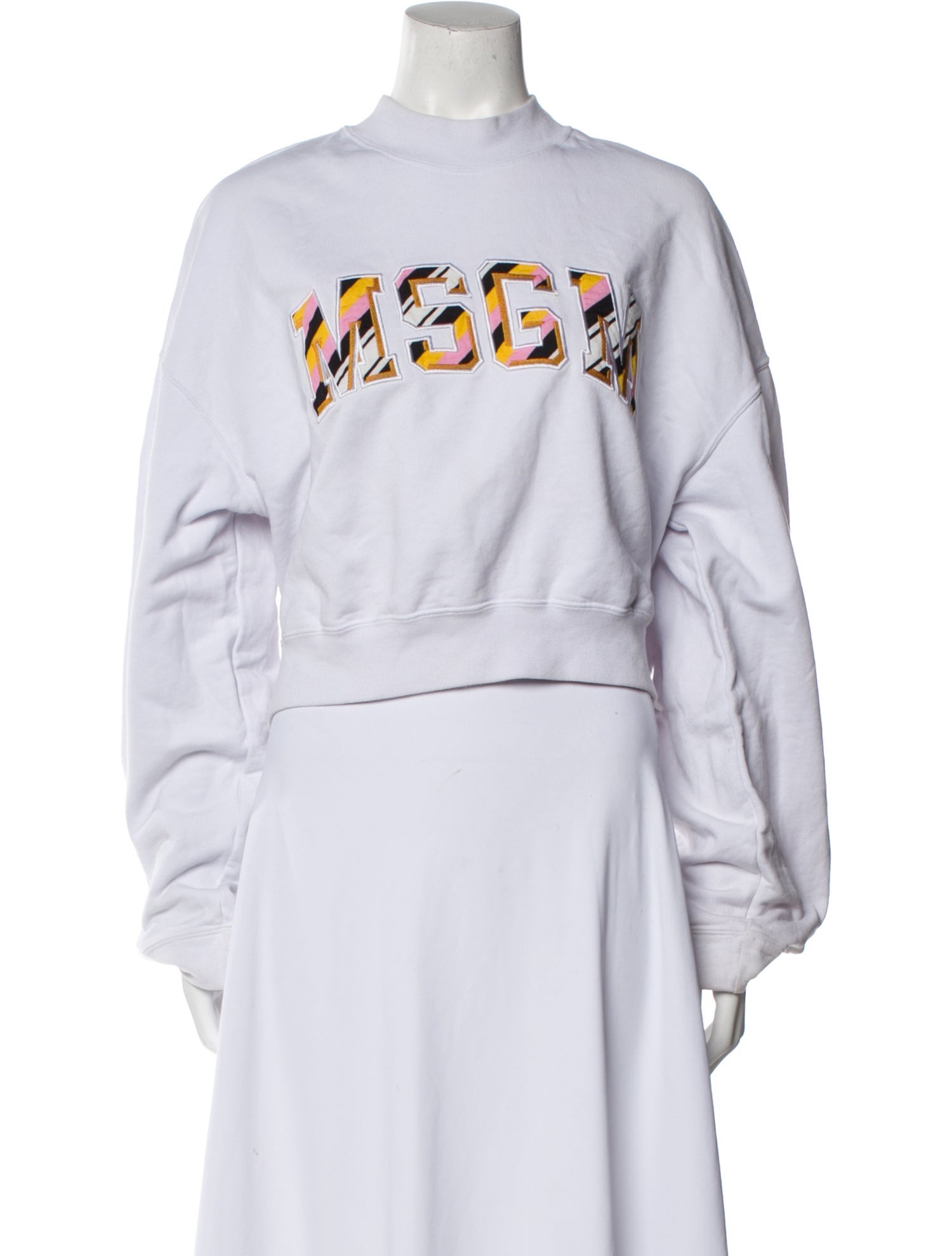 MSGM Graphic Print Crew Neck Sweatshirt