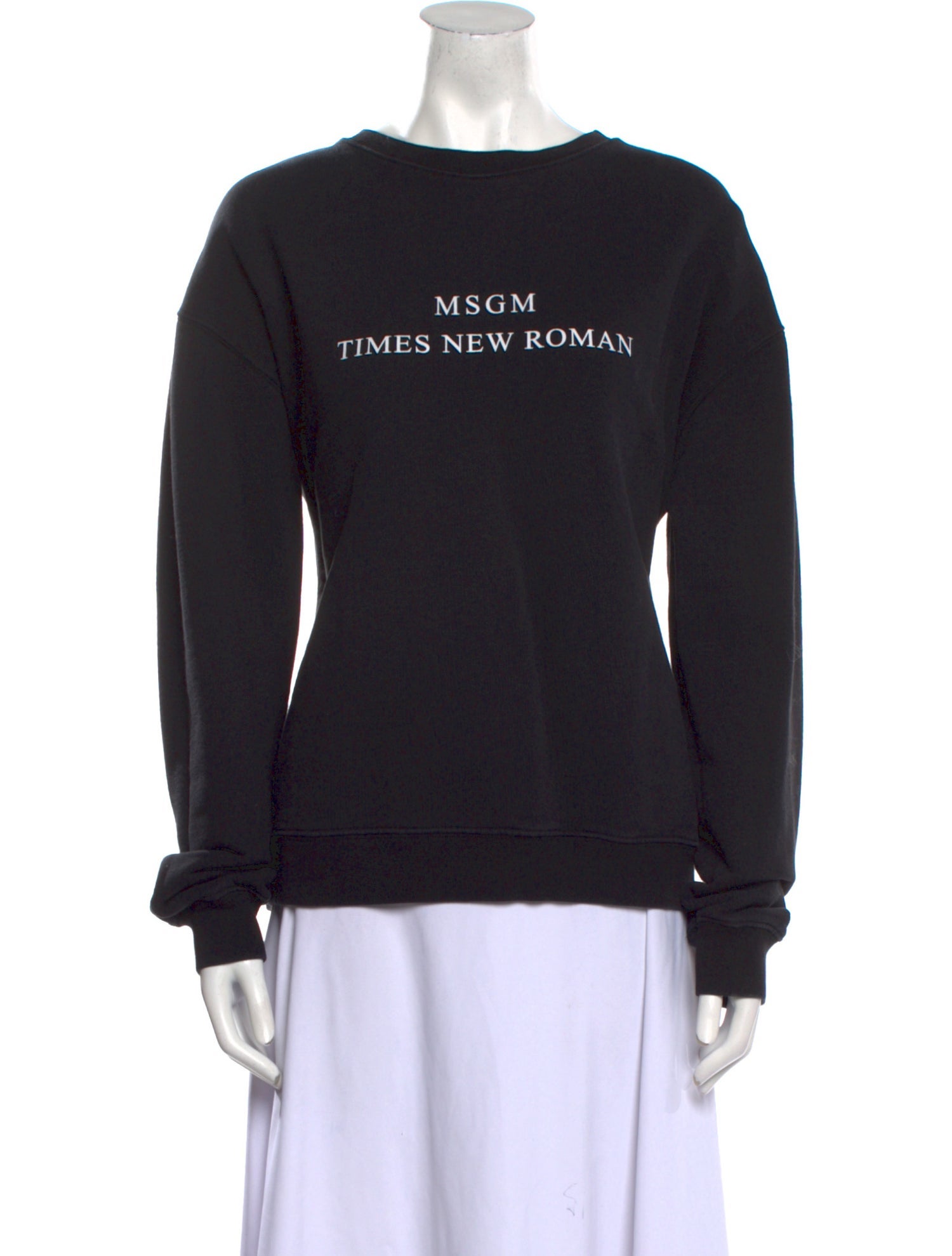 MSGM Graphic Print Crew Neck Sweatshirt