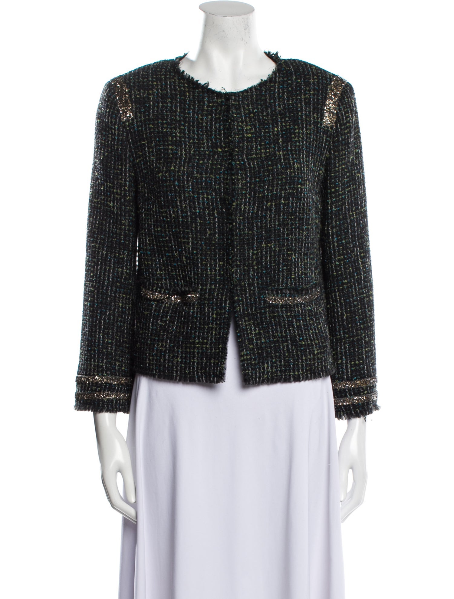 MSGM Wool Tweed Pattern Evening Jacket
