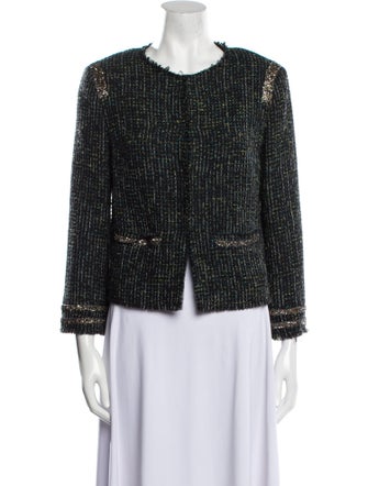 MSGM Wool Tweed Pattern Evening Jacket