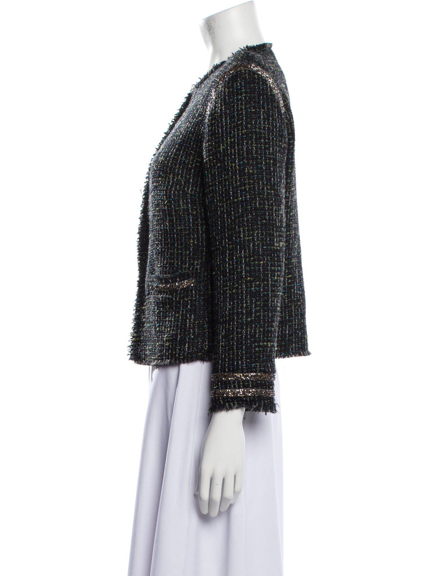 MSGM Wool Tweed Pattern Evening Jacket