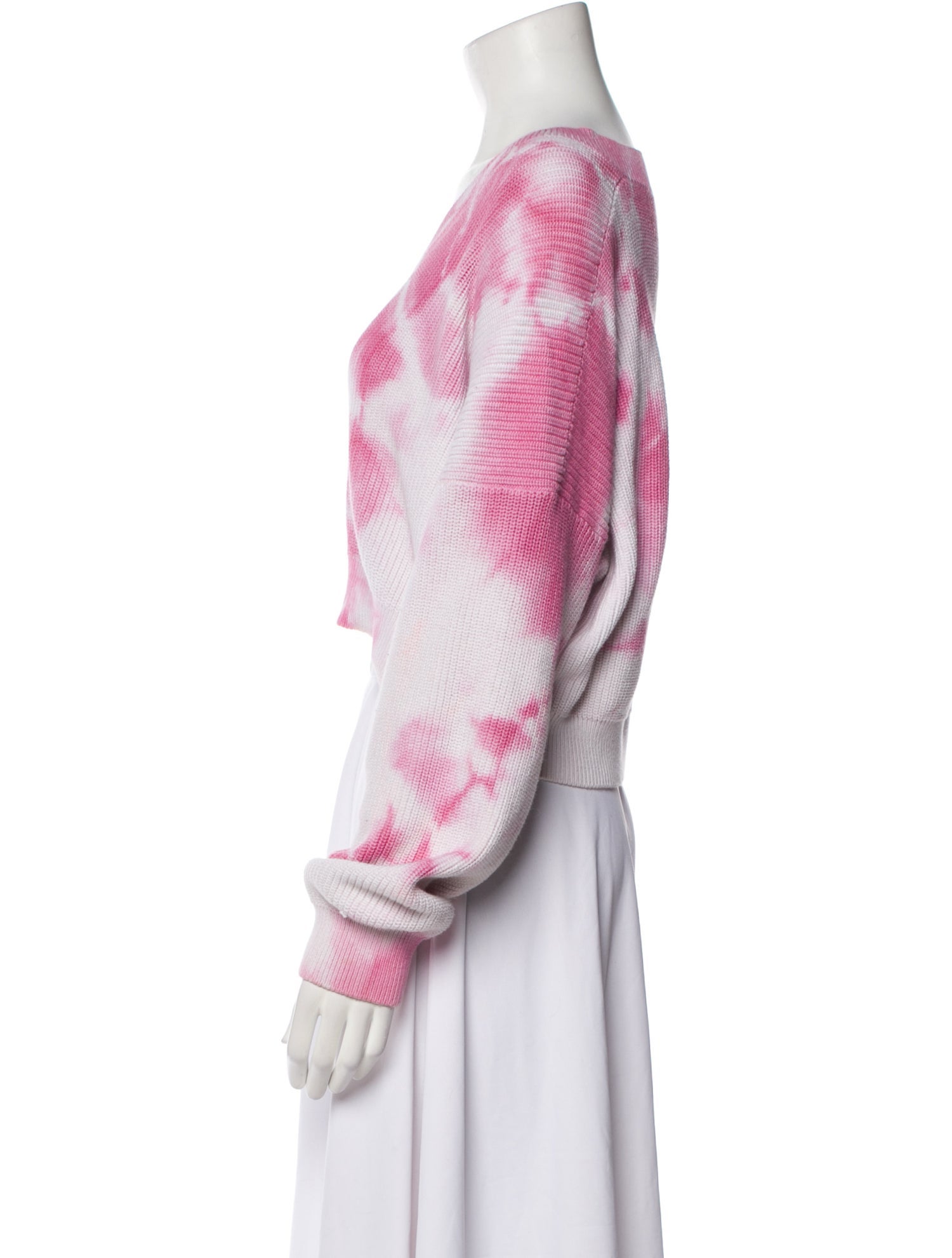 MSGM Tie-Dye Print V-Neck Sweater