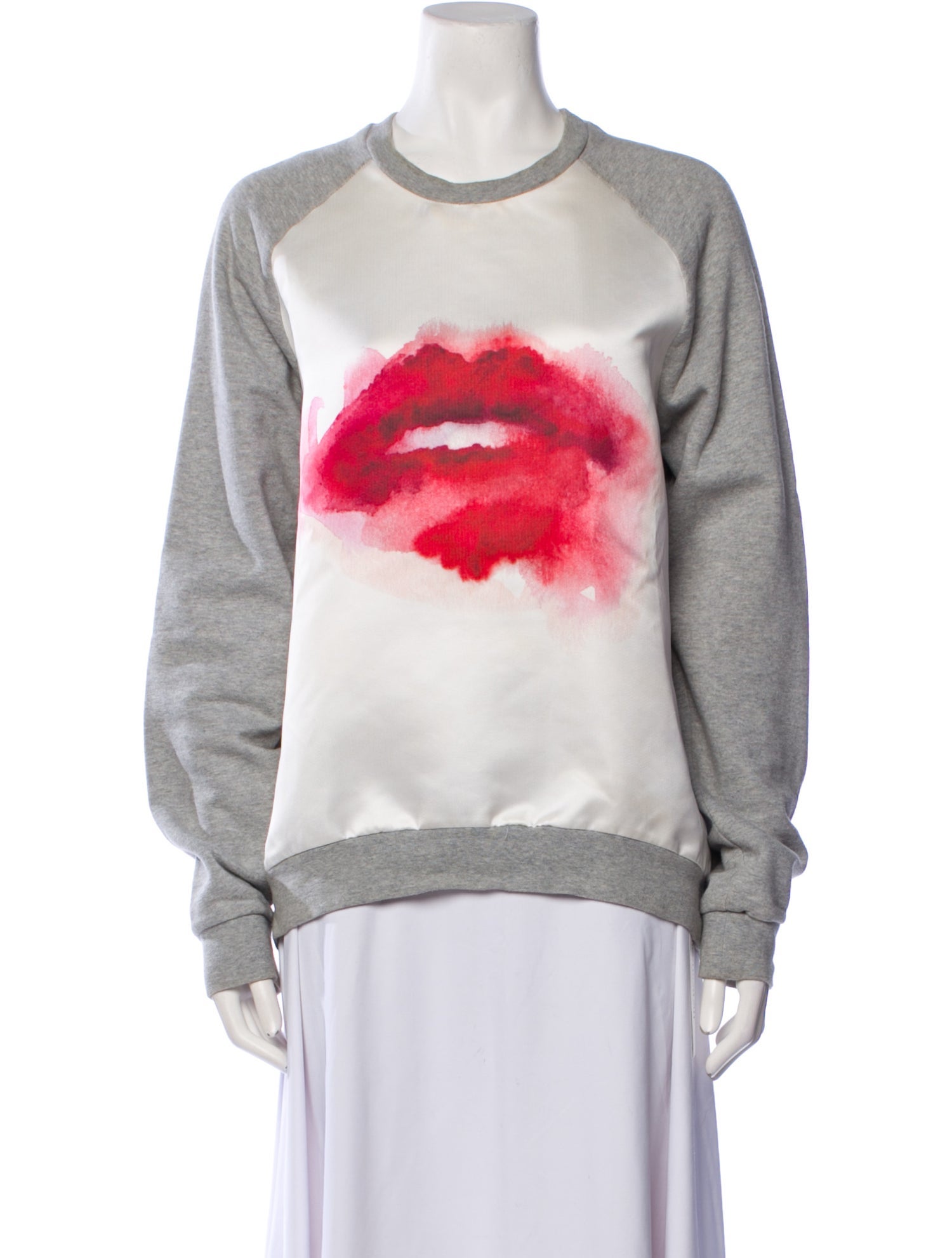 MSGM Graphic Print Crew Neck Sweatshirt