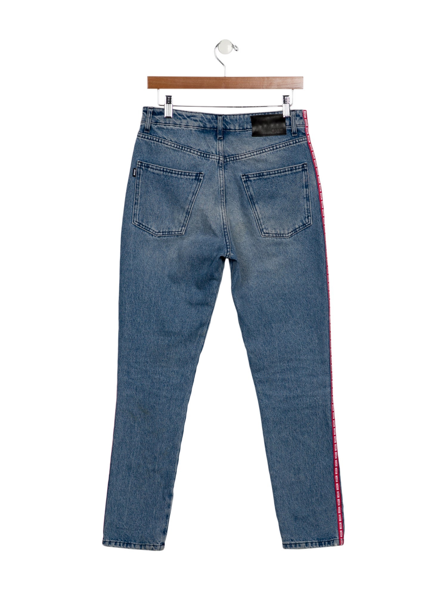 MSGM High-Rise Straight Leg Jeans