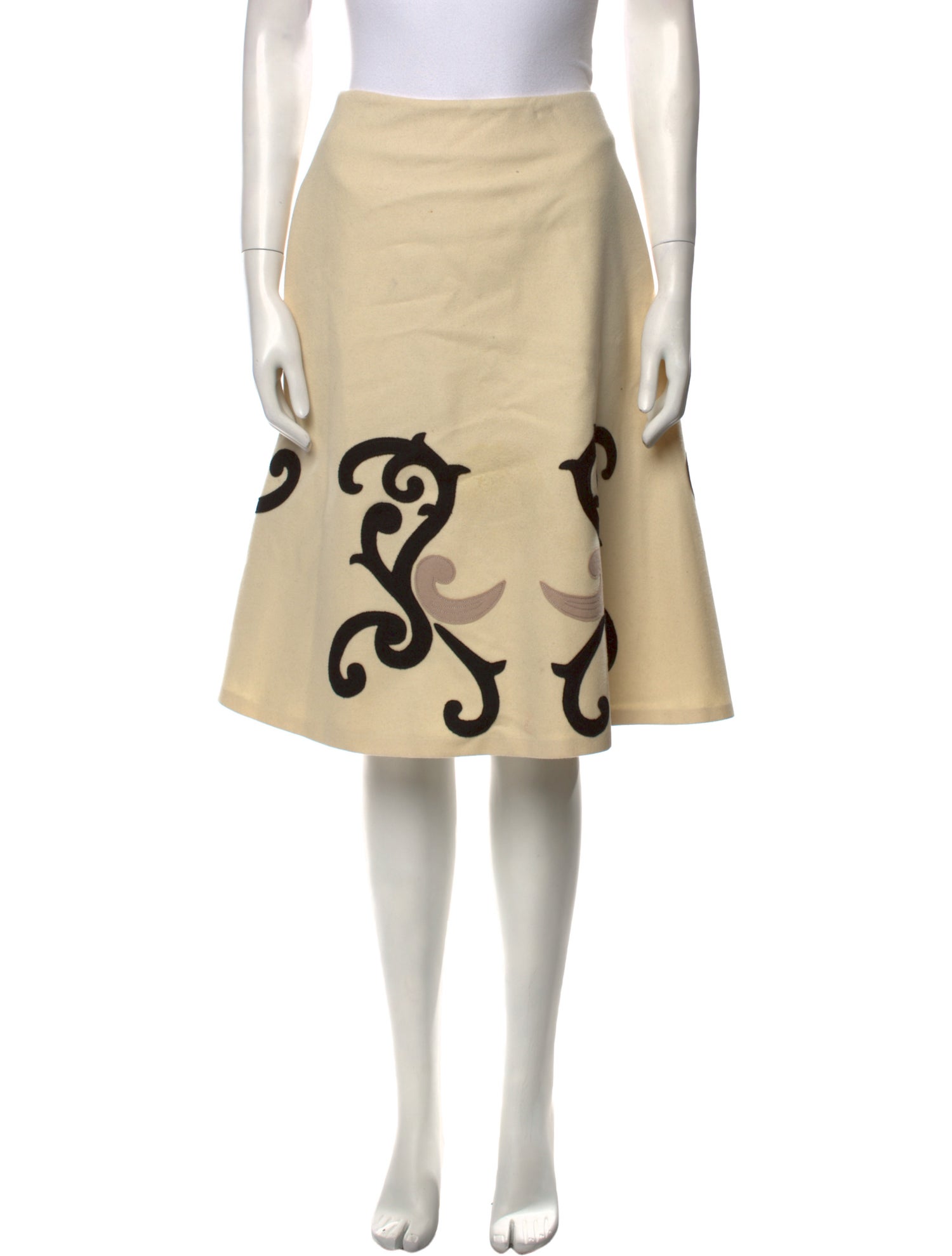 MSGM Virgin Wool Knee-Length Skirt