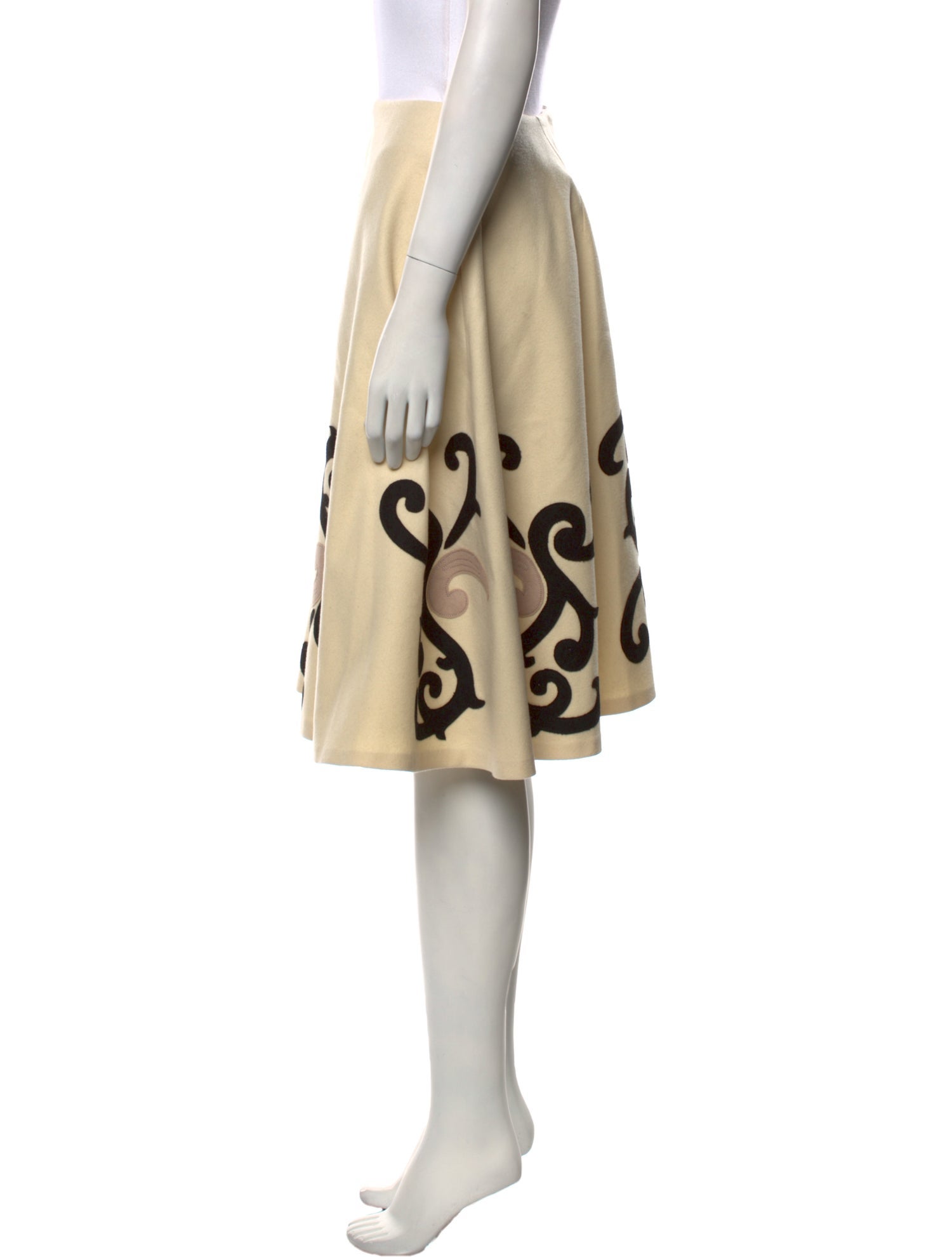 MSGM Virgin Wool Knee-Length Skirt