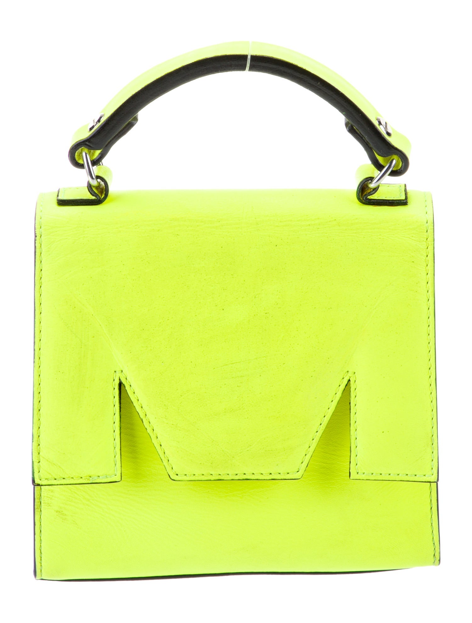 MSGM Leather Top Handle Bag