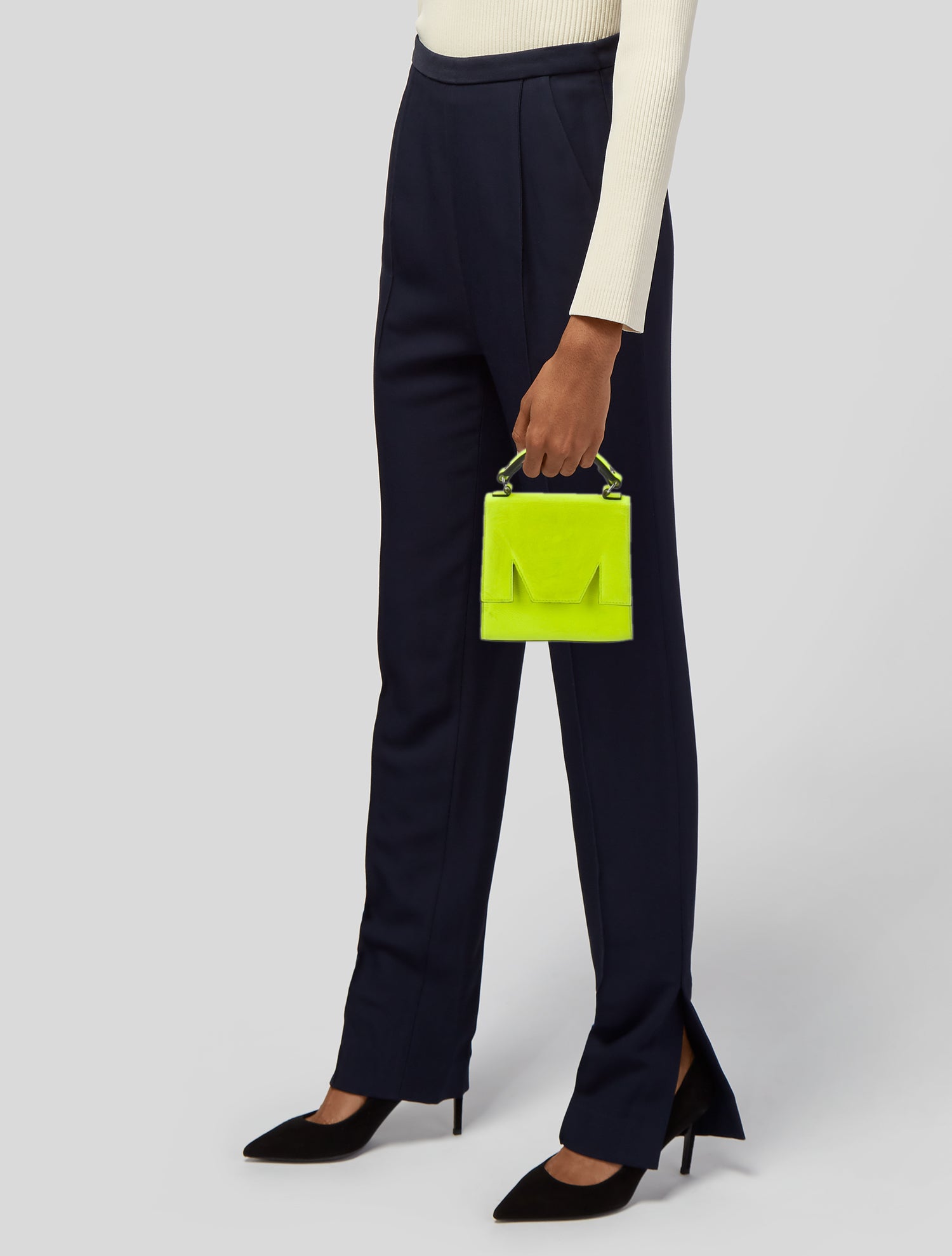 MSGM Leather Top Handle Bag