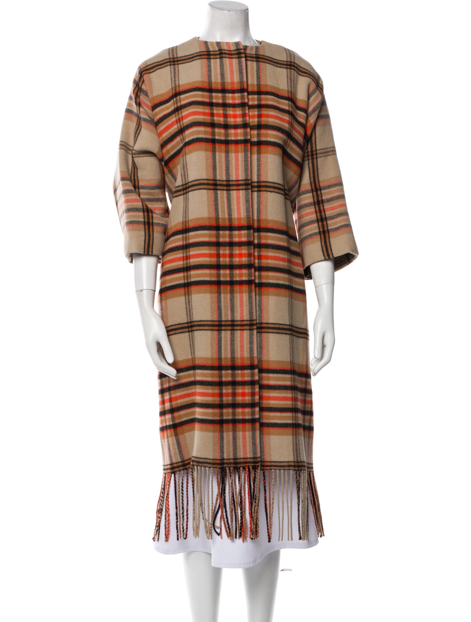 MSGM Plaid Print Coat w/ Tags