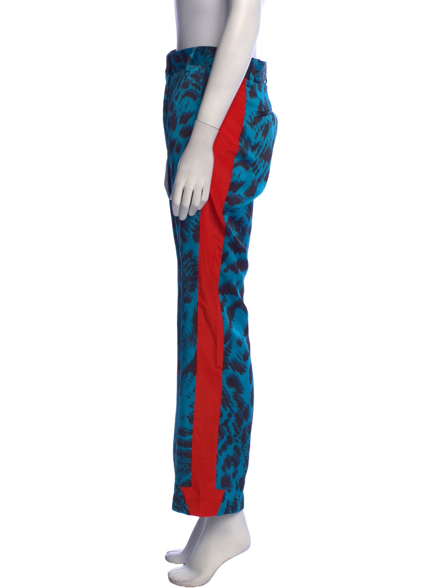 MSGM Animal Print Wide Leg Pants