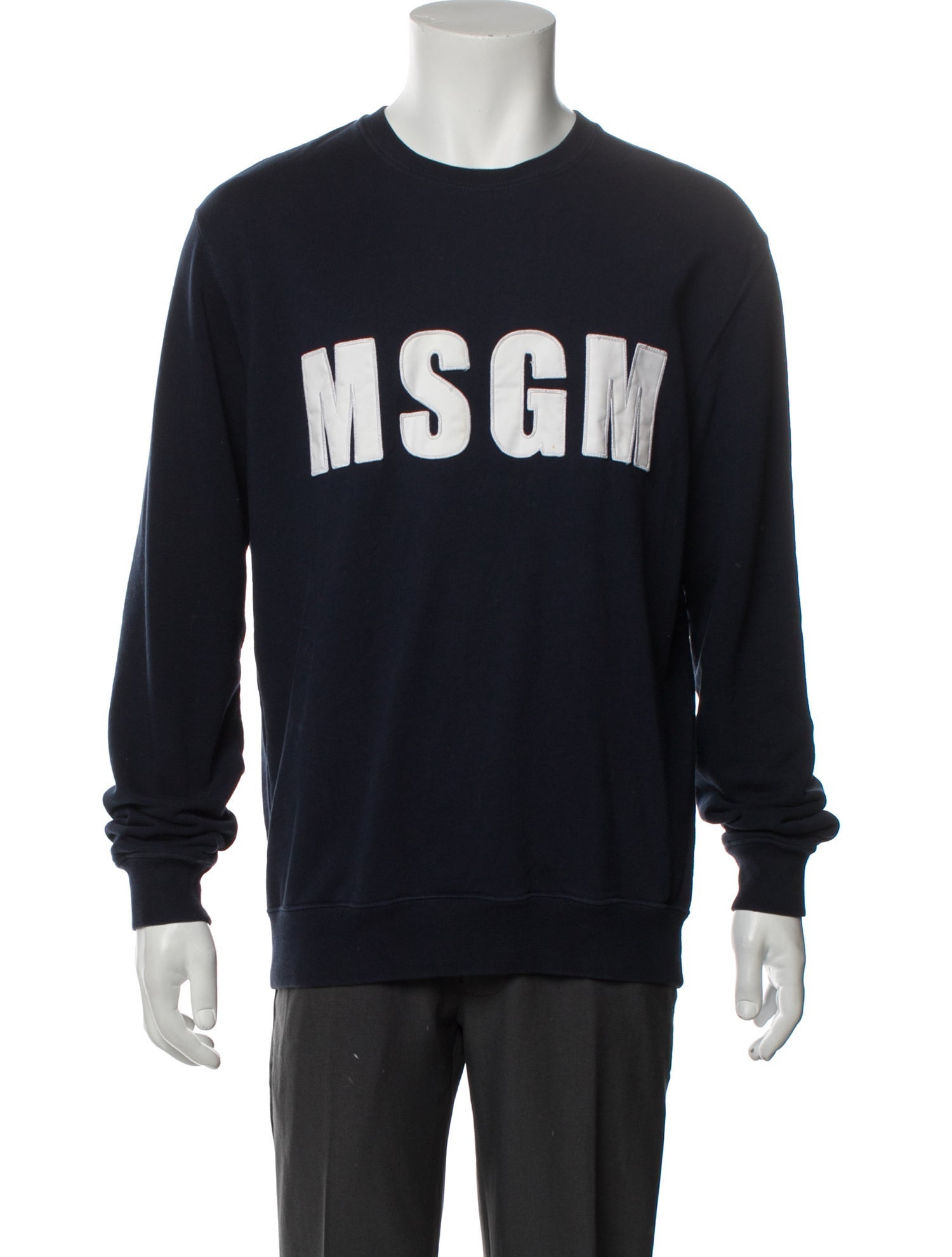 MSGM Graphic Print Crew Neck Pullover