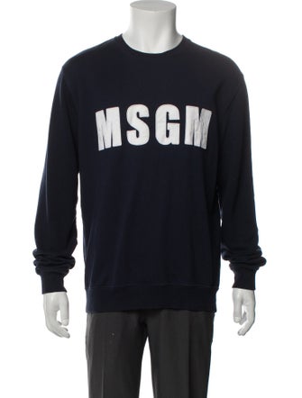 MSGM Graphic Print Crew Neck Pullover