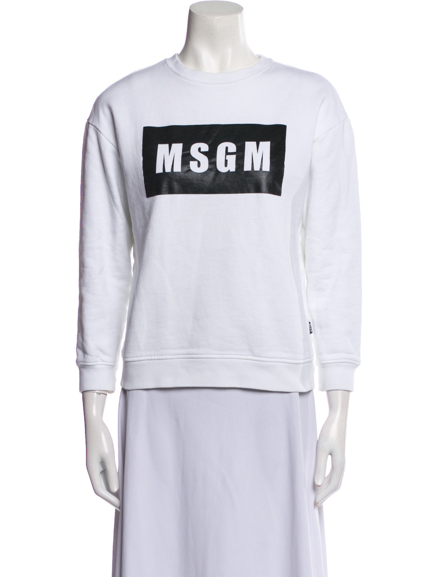 MSGM Graphic Print Crew Neck Sweatshirt