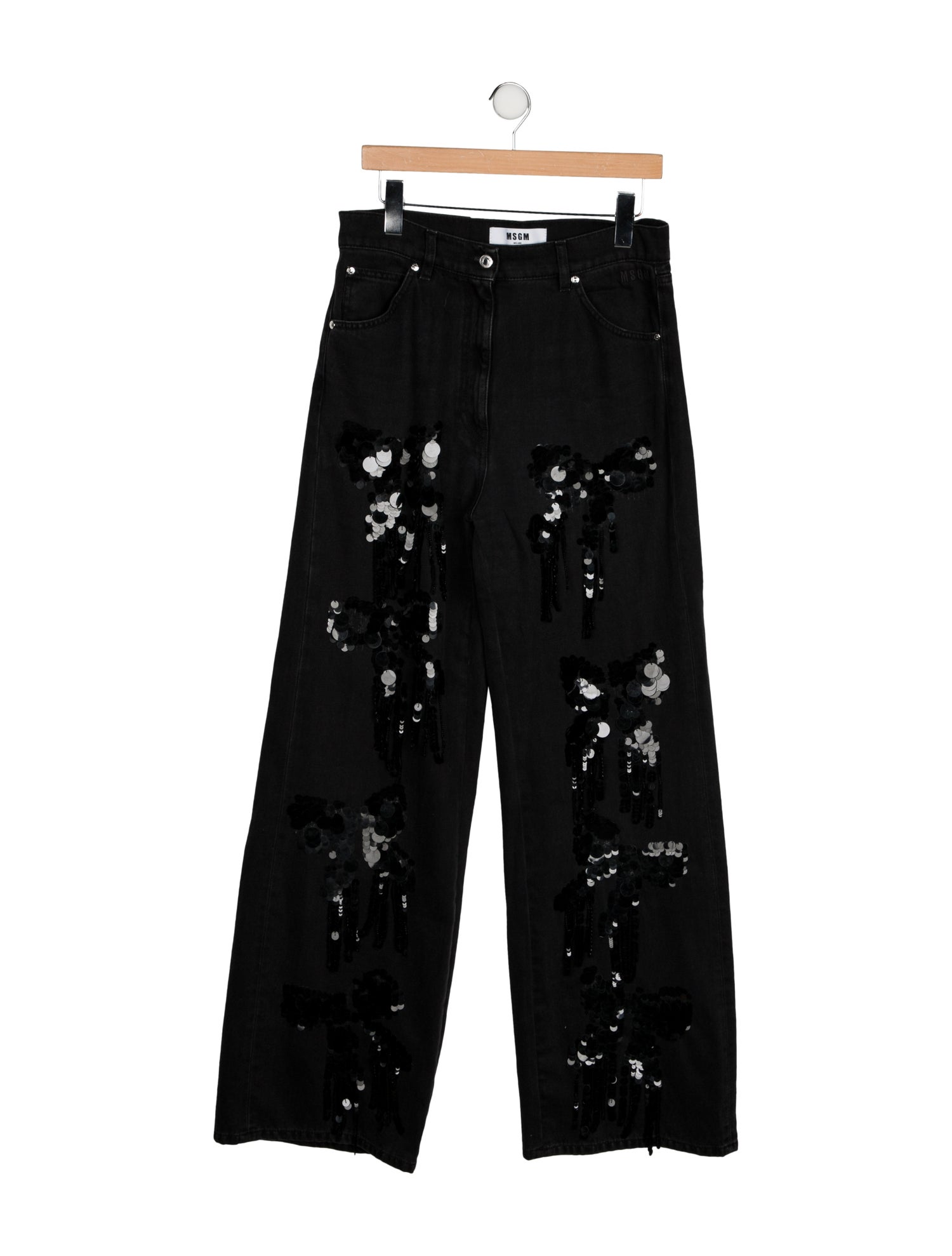 MSGM High-Rise Wide Leg Jeans