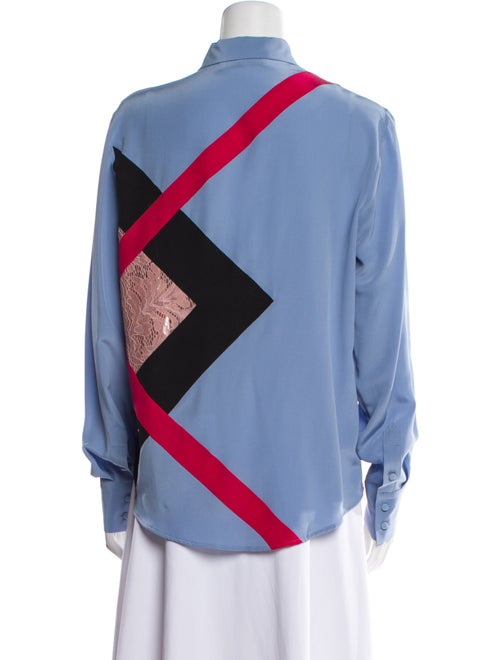 MSGM Silk Printed Button-Up Top