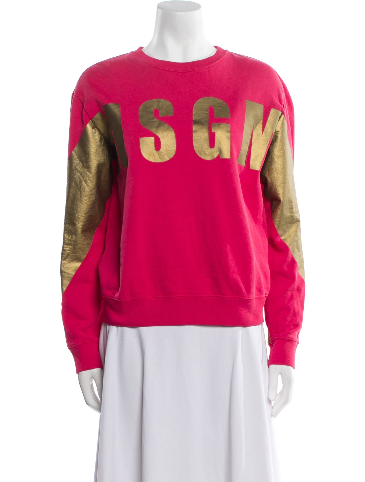 MSGM Graphic Print Crew Neck Sweatshirt