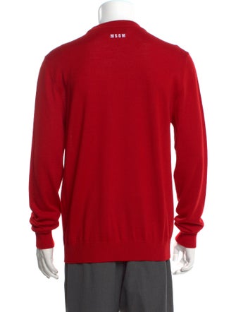 MSGM Graphic Print Crew Neck Pullover