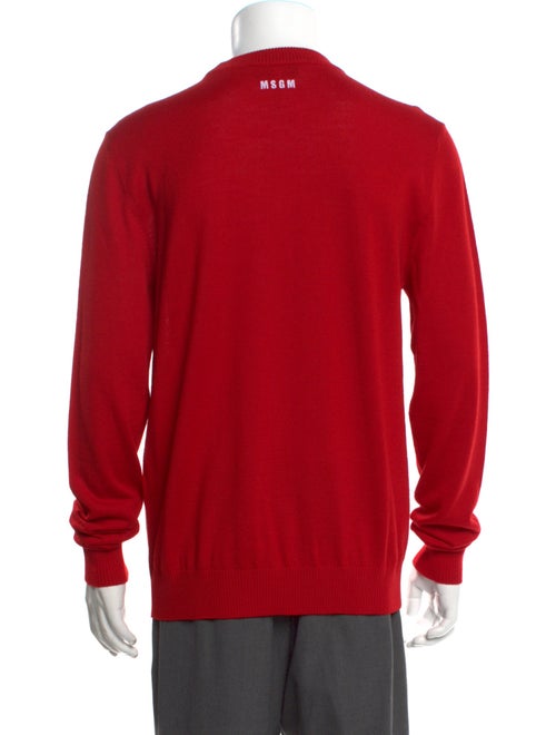 MSGM Graphic Print Crew Neck Pullover