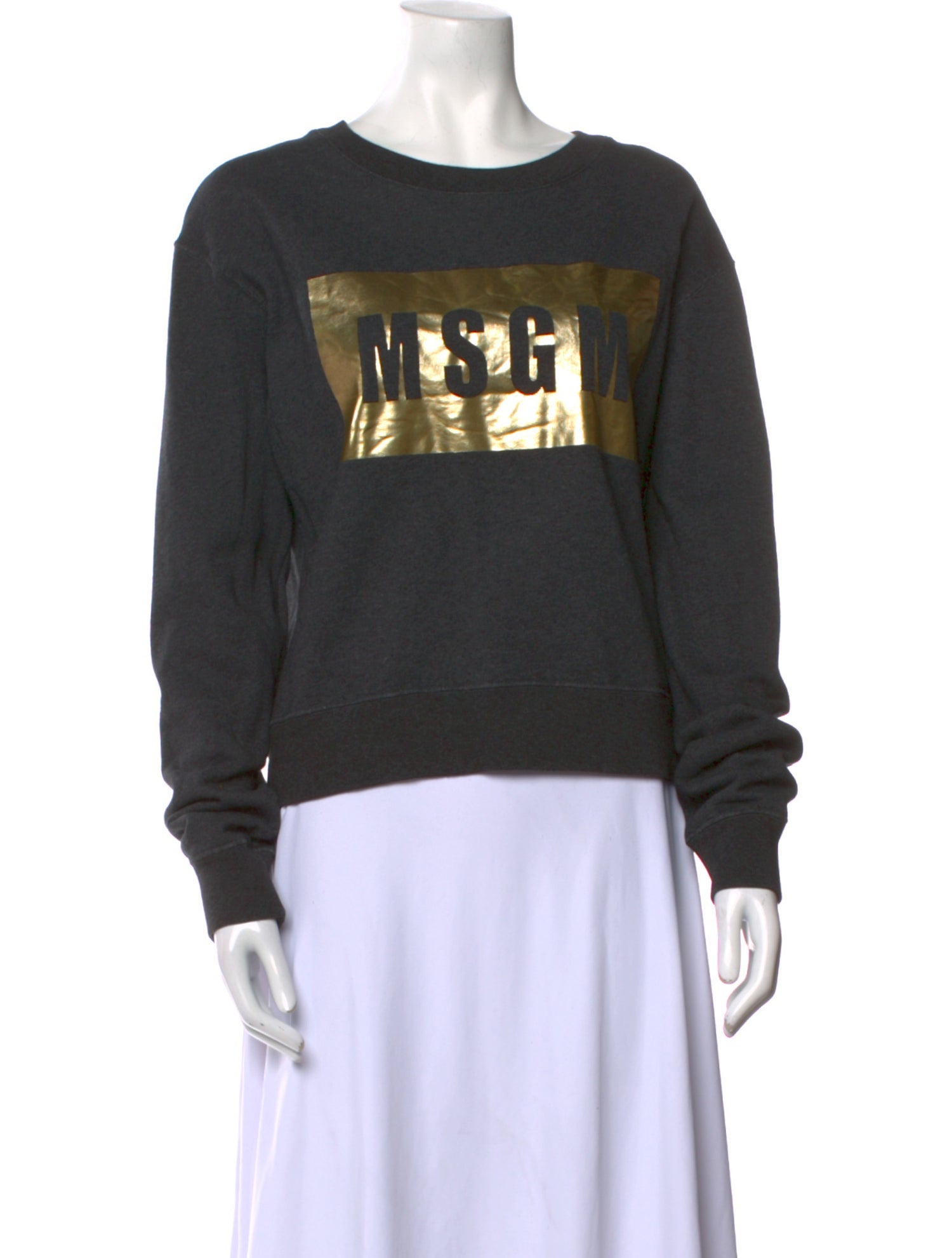 MSGM Graphic Print Crew Neck Sweatshirt
